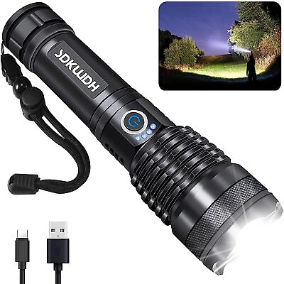 #ad Rechargeable LED Flashlights High Lumens 150000 Lumens Super Bright Tactical... $30.79