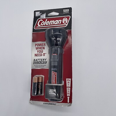 #ad Coleman 325M Flashlight W Batteryguard 500 Lumens Batteries Included 3338 $13.99