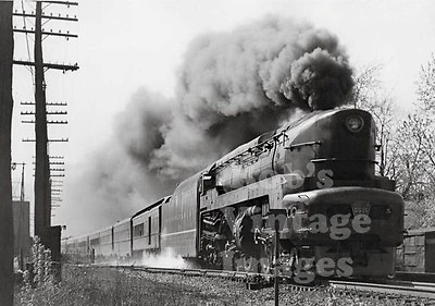 #ad Pennsylvania Railroad T 1 photo Sharknose 5545 Train Steam 1940s Art Deco PRR $9.98