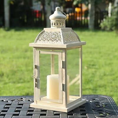 #ad #ad Large Candle Lantern Decorative 14.4 Inch Outdoor Lantern With Clear Glass Vinta $31.73