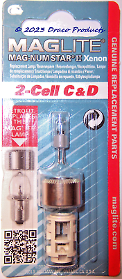 #ad Maglite 2 Cell C amp; D Replacement Maglight Bulb MAG NUM Star II Xenon LED INFO $13.62