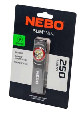 #ad NEBO NEB FLT 1042 Slim Mini Rechargeable LED Flashlight 250 Lumen FREE SHIPPING $29.99