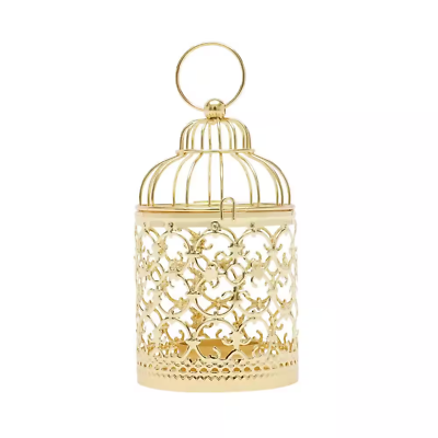 #ad 12Pcs Candle Lanterns Wedding Centerpieces Bird Cage Metal Hollow Out Candle Hol $73.99