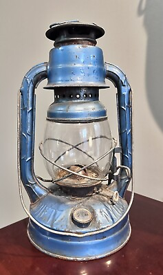 #ad #ad Old Vintage Dietz Little Wizzard Oil Lantern Blue NY USA $80.00