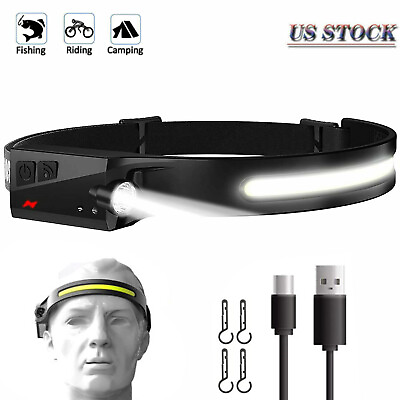 #ad #ad Rechargeable Headlamp Headlight Torch Flashlight Head Band Lamp Camping Fishing $7.99
