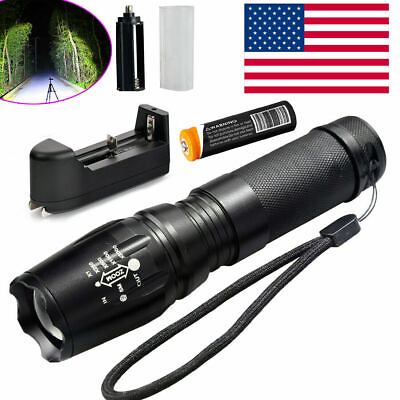 #ad New Tactical Flashlight LED Military Zoom Torch Light USA $12.99