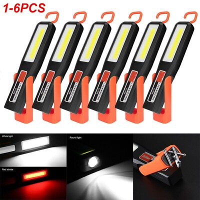 #ad 1 6pcs COB LED Magnetic Work Light USB Rechargeable Inspection Lamp Hand Torch $57.43