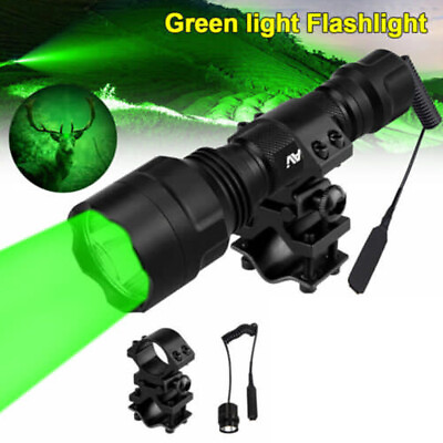 #ad 1000Yard Night Hunting Flashlight Weapon Gun Light Picatinny Rail Torch Mount $16.99