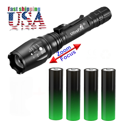 #ad Batteries 350000LM Rechargeable LED Flashlight Charger USA LOT $8.99