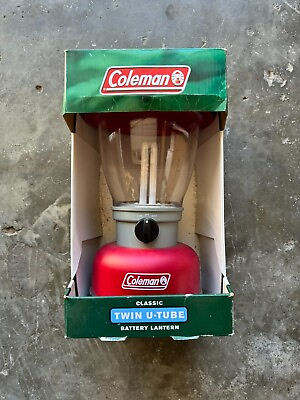 #ad Coleman Classic Twin U Tube Camping Battery Lantern Brand New $14.95