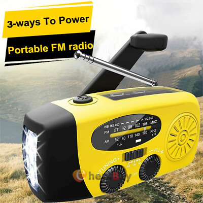 #ad Wind Up Solar Radio with Phone ChargerSurvival AM FM Emergency Hand Crank Radio $18.99