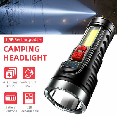 #ad Super Bright 100000LM LED Torch Tactical Lantern Flashlight RechargeableBattery C $11.21