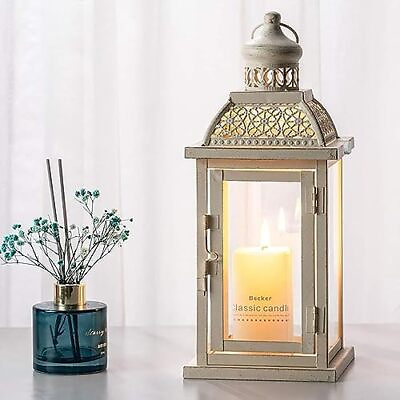 #ad 14.4quot; Lanterns Decorations Indoor Hanging Candle Lantern Outdoor Vintage Larg... $25.82