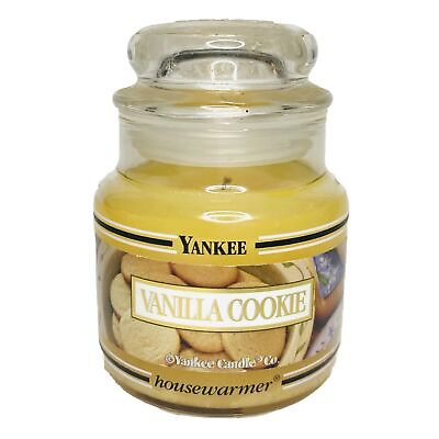 #ad Yankee Candle Black Band Label VANILLA COOKIE 3.7oz Small Jar Housewarmer NEW $17.99