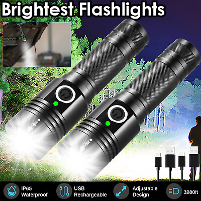 #ad Powerful Magnetic Zoom Tactical LED Flashlight Rechargeable 4Mode P50 Torch Lamp $24.99