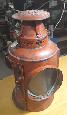 #ad 1907 Adlake Non Sweating Railroad Signal Lantern Antique Train Lamp Chicago $199.99