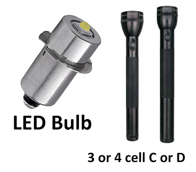#ad Maglite 3 or 4 Cell C or D 4.5 6V LED Flashlight Replacement Upgrade Bulb NEW $10.99