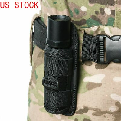 #ad US Tactical 360° Rotatable Clip Duty Belt Flashlight Holster Flashlight Holder $8.79