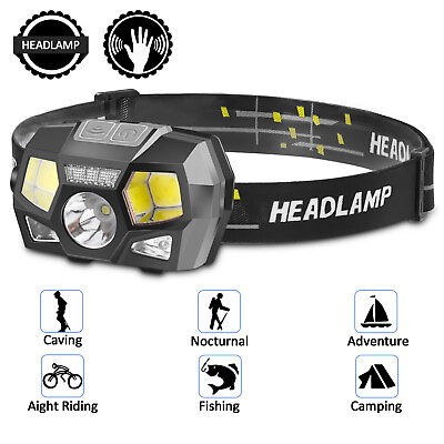 #ad Headlamp Headlight LED USB Rechargeable Head Lamp Torch Flashlight Waterproof US $9.99