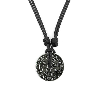 #ad Retro Nordic Viking Hollowout Rune Pendant Necklace Amulet Gift for Mens Women C $2.95
