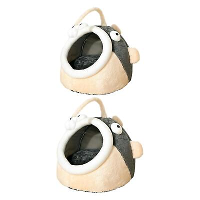 #ad Lantern Fish Shaped Cat Bed Cave Snooze Furniture Dog Bed for Puppy Dog Cats $29.86