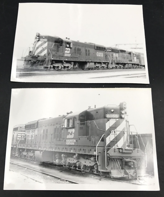 #ad 2 Burlington Northern Railroad BN #6055 SD7 Electromotive Train Bamp;W Photos $14.99