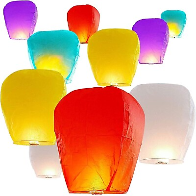 #ad 5 10pack Chinese Lanterns Tissue Paper Lanterns to Release in Memorial Events $27.65