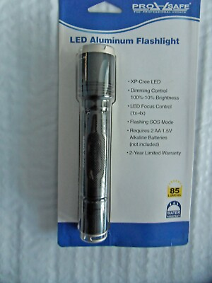 #ad PRO SAFE Industrial Tactical Flashlight White LED Bulb 85 Lumens Aluminum Body $24.45