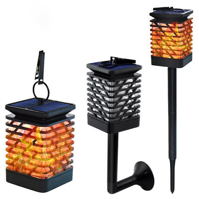 #ad Solar Lanterns LED Flickering Flame Lights Outdoor 4 INSTALLATION METHOD J $35.91