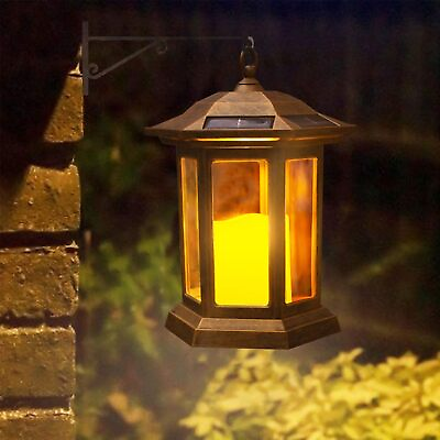 #ad Solar Lantern Outdoor Outdoor Hanging Candle Lanterns LED Lights PVC Water... $31.31
