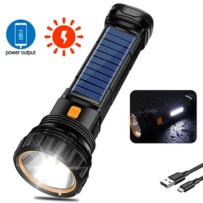 #ad #ad Super Bright 12000000LM LED Torch Flashlight Solar Rechargeable Tactical lights $9.99