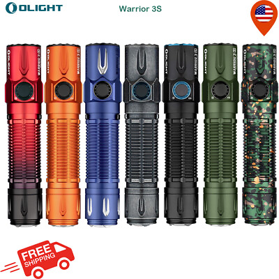 #ad #ad OLIGHT Warrior 3S Multicolor Rechargeable Tactical Flashlight For Outdoor $119.95