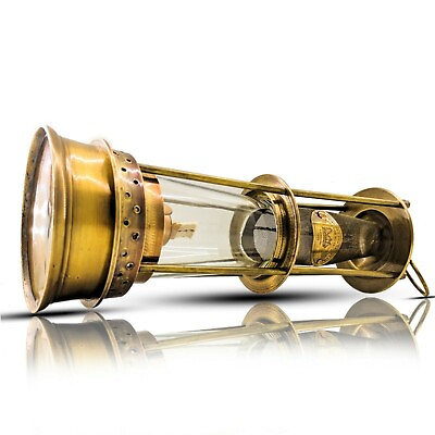 #ad Vintage Antique Brass Miner Oil lamp Brass Safety Ship Lantern Style Lanterns $103.77