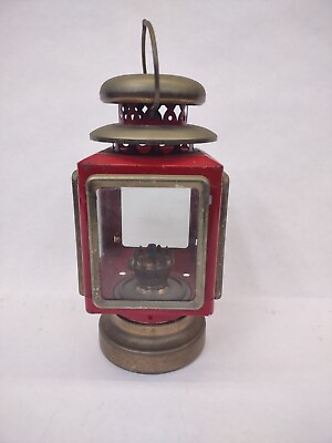 #ad VINTAGE 1960#x27;S GOLD AND RED OIL KEROSENE 8quot; LANTERN MADE IN HONG KONG $12.00