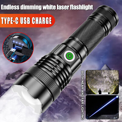#ad LEP White Laser Flashlight Torch 1000 Meters Rechargeable Flashlight Hunting US $17.47