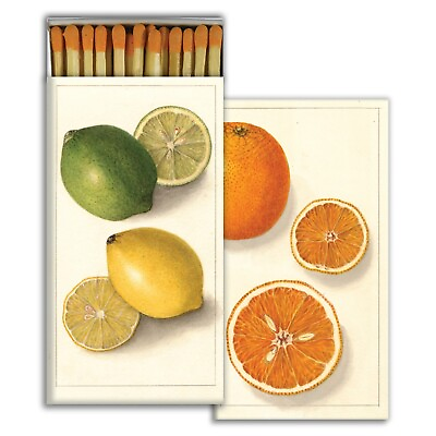 #ad Citrus Large Decorative Candle and Fireplace Wooden Matches One Box 1 $9.99