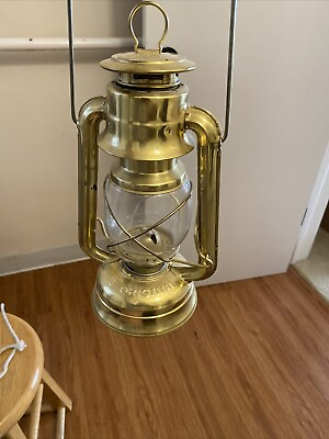 #ad Vintage never used Dietz original #76 brass colored Lantern Kerosene or Lamp Oil $150.00