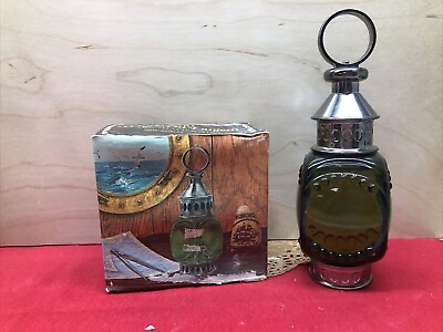 #ad Vintage Avon Whale Oil Lantern Oland After Shave Green Bottle Nautical 1970s $11.95