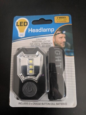 #ad Head Mounted Flashlight w Adjustable Flexible Strap Steady amp; Flashing modes $27.00