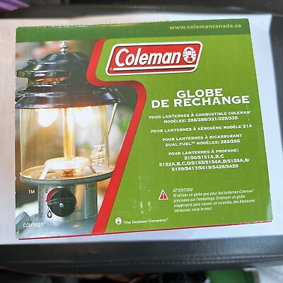 #ad Coleman Company Standard Shape Lantern Replacement Globe Clear New $28.95