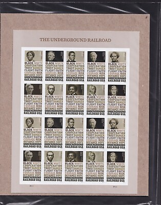 #ad Scott #5843a 5834 43 Underground Railroad Sheet of 20 Forever Stamps Sealed UV $18.40