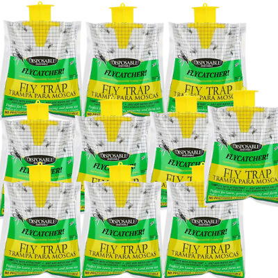 #ad 10 pack Outdoor Fly Traps Bundle Disposable Hanging Outdoor  $24.99