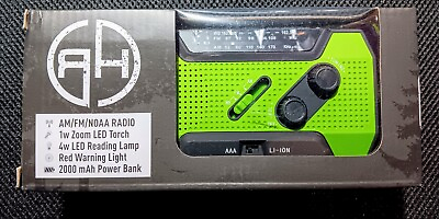 #ad Ready Hour Emergency or Survival Flashlight Radio Hand Crank Solar AM FM NOAA $50.00