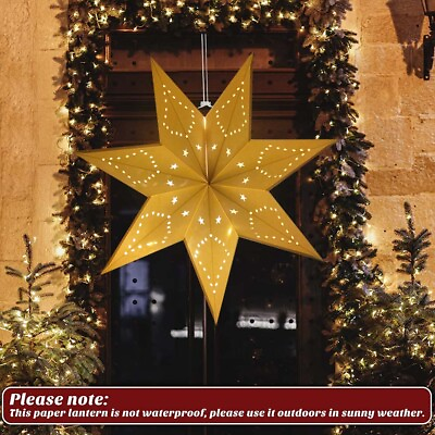 #ad #ad Decor Paper Star Lantern Fairy String Light Christmas Party Holiday Birthday LED $9.19