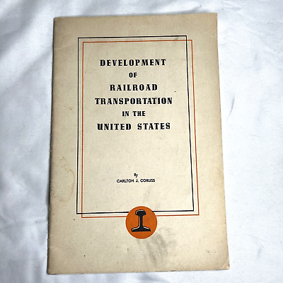 #ad Development Of Railroad Transportation Booklet Vintage Trains 1947 Travel $15.99