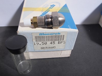 #ad MONARCH Oil Burner NOZZLE 19.50 x 45* BPS Bypassing NEW NOS Fuel Furnace $9.00