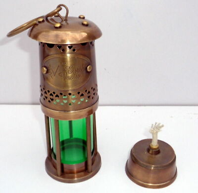 #ad Antique Solid Brass Vintage Style Nautical Minor Lantern Beautiful Oil Lamp... $34.02