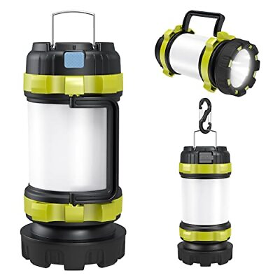 #ad Camping Lantern Rechargeable Camping Flashlight 4000 Capacity Power Green 1 $16.44