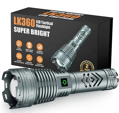 #ad Rechargeable LED Flashlights High Lumens 180000 Super Bright Tactical Waterproof $64.99