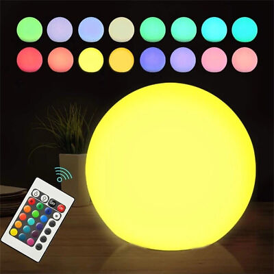 #ad Floating Pool Lights 16 Colors Glow Orb Hot Tub LED Ball Night Light with Remote $13.74
